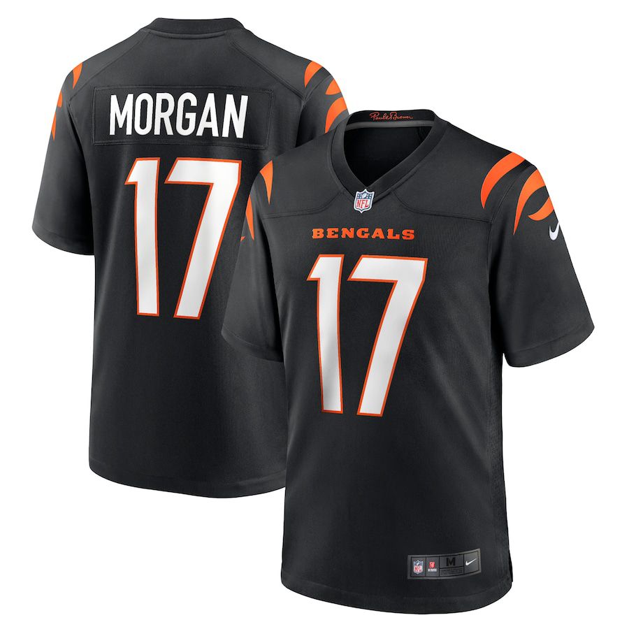 Men Cincinnati Bengals 17 Stanley Morgan Nike Black Player Game NFL Jersey